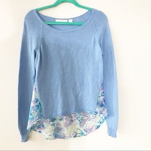 Subtle Luxury Crew Neck Sweater Mixed Media